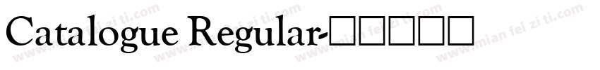 Catalogue Regular字体转换